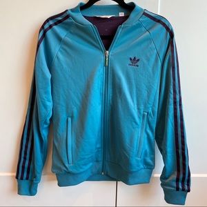 Adidas track jacket in blue never worn